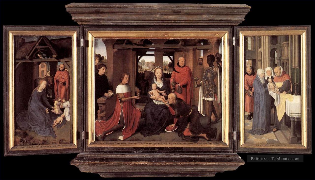 Triptyque de Jan Floreins 1479 hollandais Hans Memling Peintures à l'huile